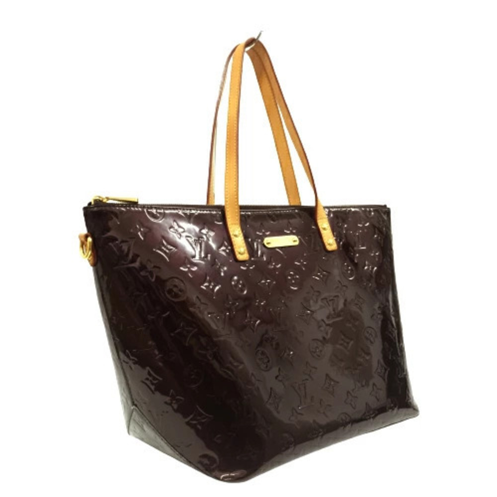 Louis Vuitton Bellevue Handbag Tote Bag Vernis Enamel Amarante Purple